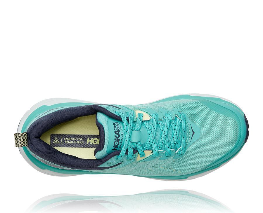 Tenis Hoka One One Trail Mujer Azules/Blancos - Challenger Atr 6 - WOEZ39614